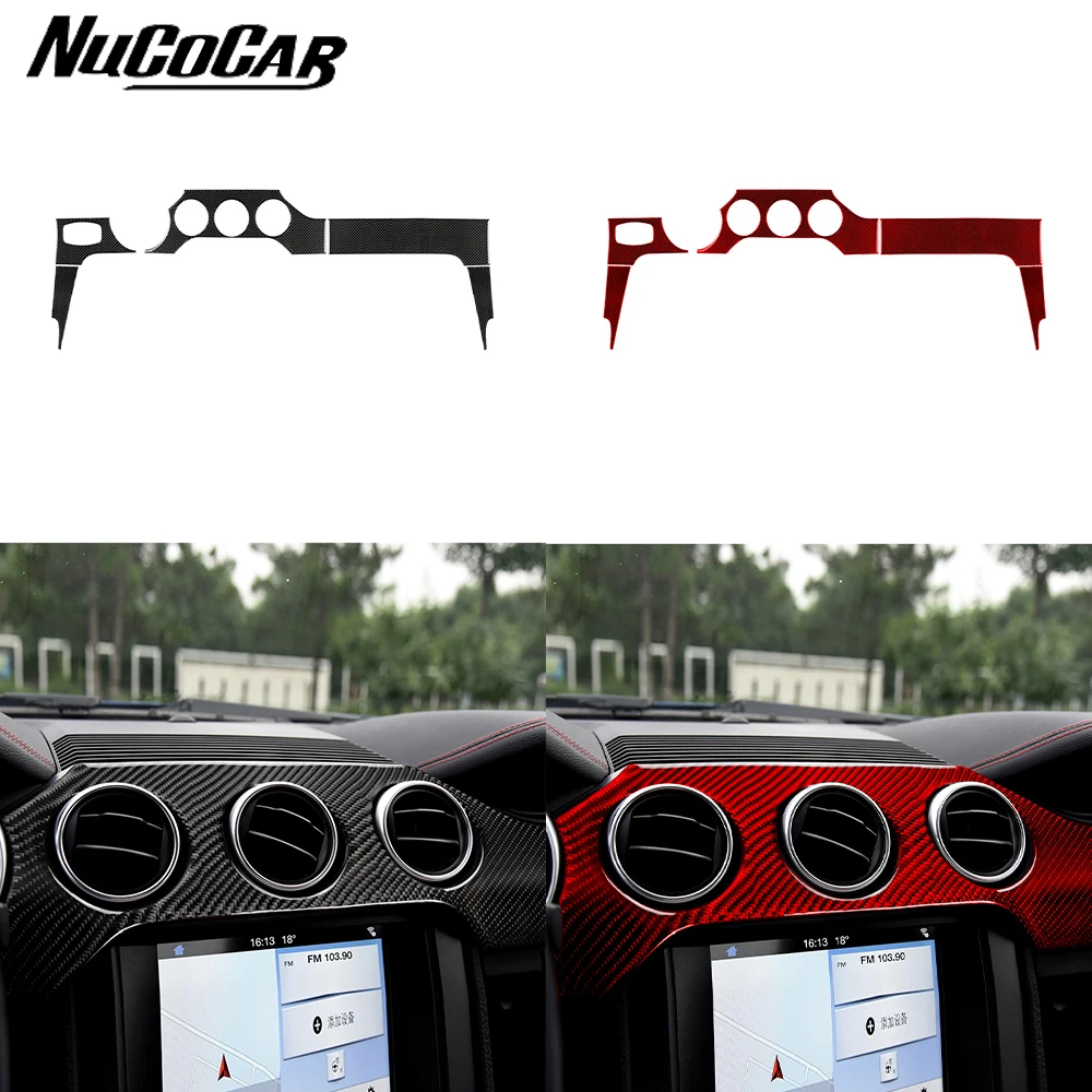 

For Ford Mustang GT 2015-2020 Carbon Fiber Instrument Control Panel Trim Cover Set Car Interior Accessories Decorative Stickers
