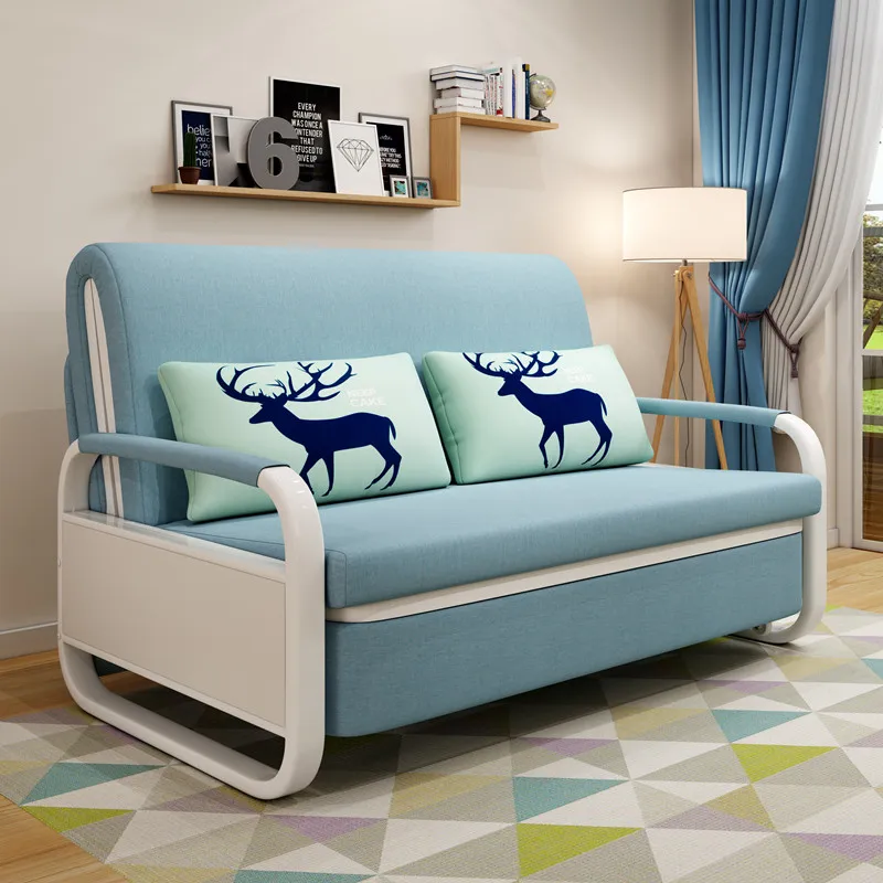 

Foldable Sofa Bed Double 1.5M Dual-Use Fabric Multi-Functional Removable and Washable Foldable Bed