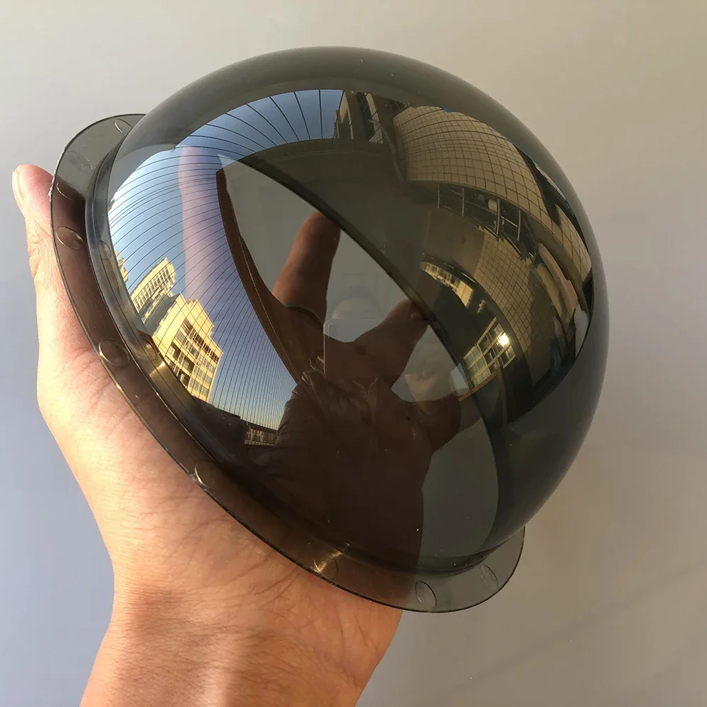 Security Camera Cover 6.8 inch Outside Acrylic Smoked CCTV Protection Covers Dark Brown Color Tinted Gray Dome Housing