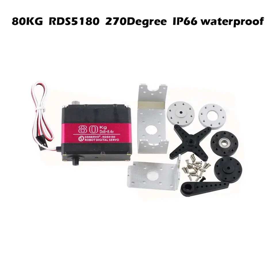 HV Robotic Digital Servo 160kg 150kg 80kg 60kg 35kg 25kg 20kg 17kg Metal Gear Servo Double-Shaft High Torque 180/270 Degree IP66 image 13
