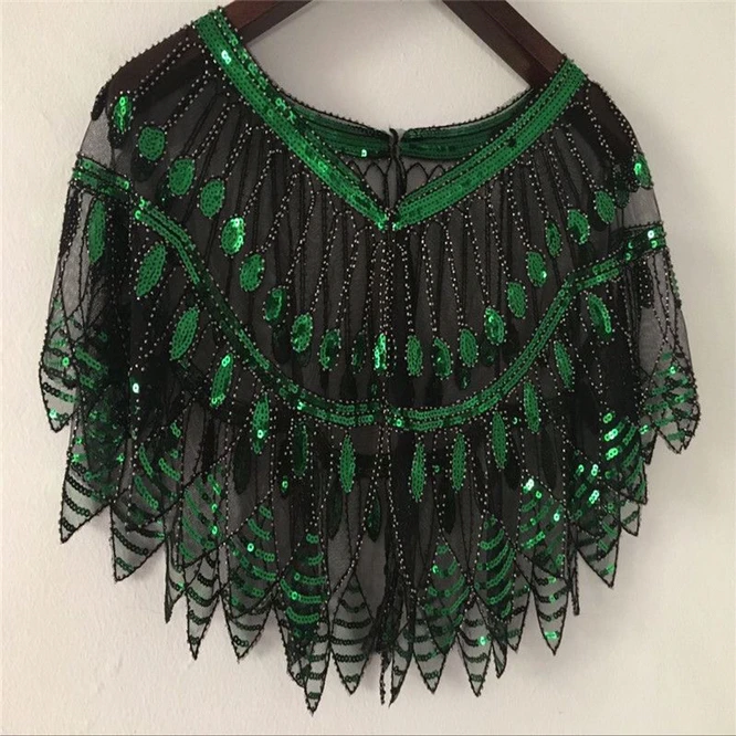 

Женская многофункциональная накидка с блестками, зеленое Сетчатое вечернее платье в европейском и американском стиле, накидка-пончо, весна-лето 2023