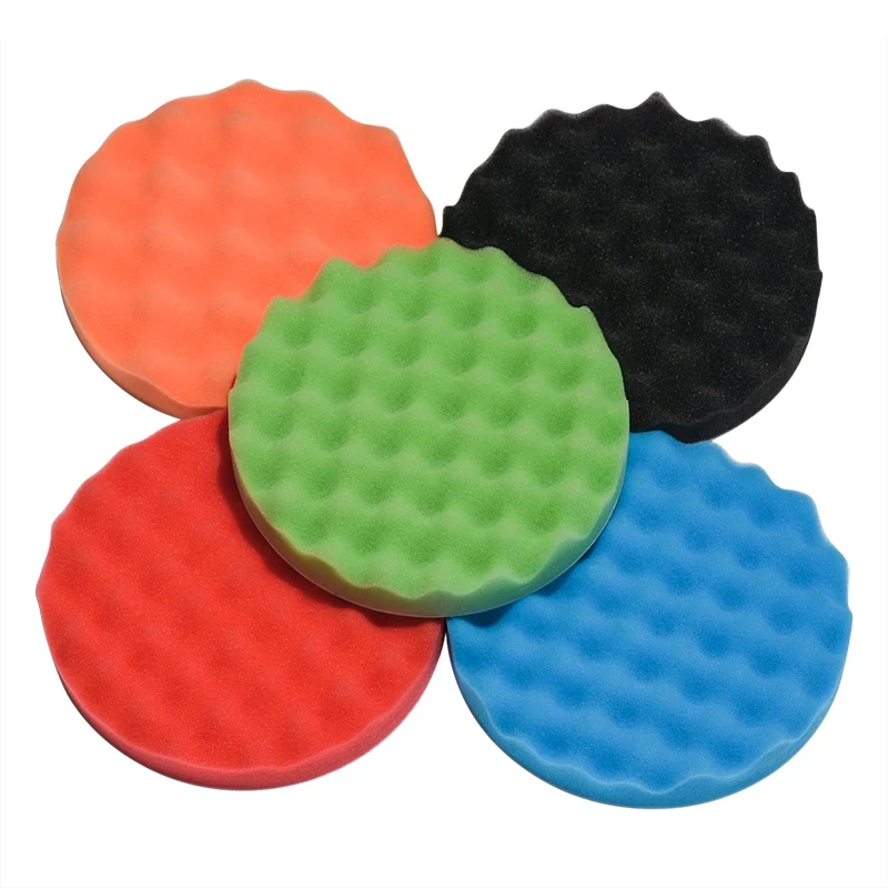 5Pcs 5/6/7Inch Car Polisher Polishing Sponge Pad Kit Auto Waxing Beauty Tool 125/150/180mm ing Pads Cleaning and Maintenance