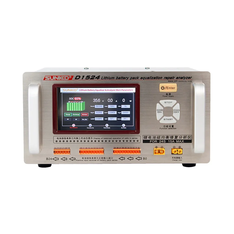 

SUNKKO Battery Pack Balancing D1524 D1024 D1524+ Lithium Battery Pack Equalizer Lithium Battery Pack Analyzer