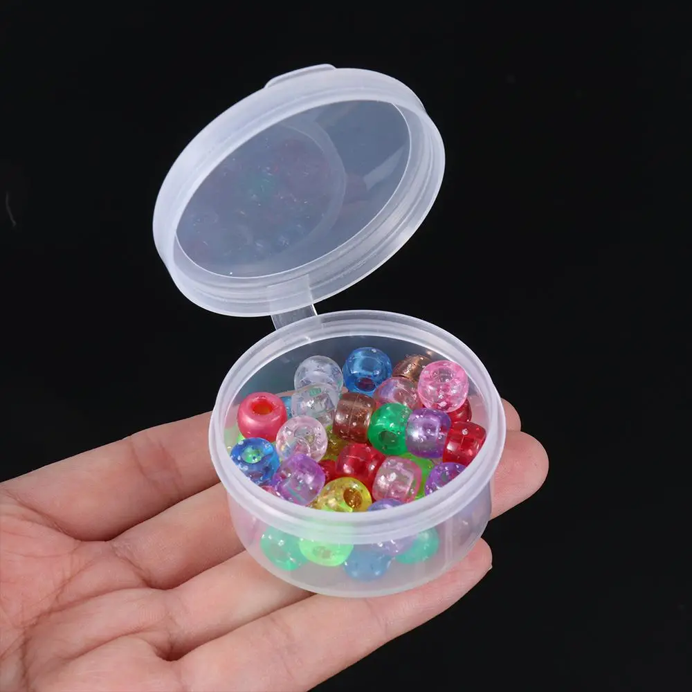 Square Round Plastic Transparent Storage Box Small Items Sundries Organizer  Case Jewelry Beads Container Box Tools