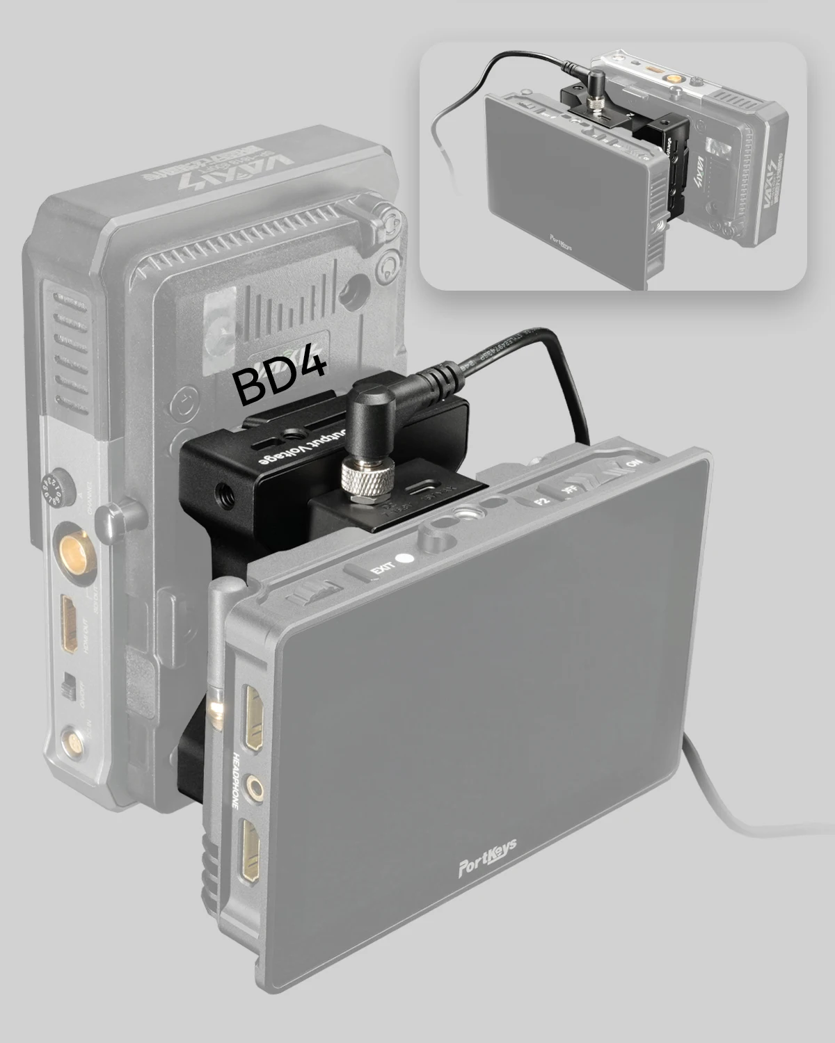 Portkeys BD3 BD4 Power Supply Double-sided NP-F/ V-mount Dummy Battery Module fo