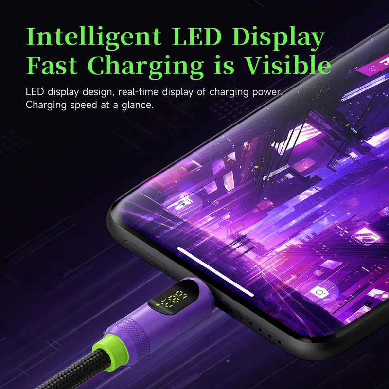 Hagibis Magnetic USB C to USB C Cable With LED Display USB C Charger Cable Type-c PD 240W Fast Charging Cord For iPhone 15/16/17