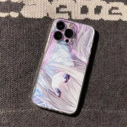 Kawaii Anime Girl Clear Soft Back Phone Case - iPhone 15 Plus (A)