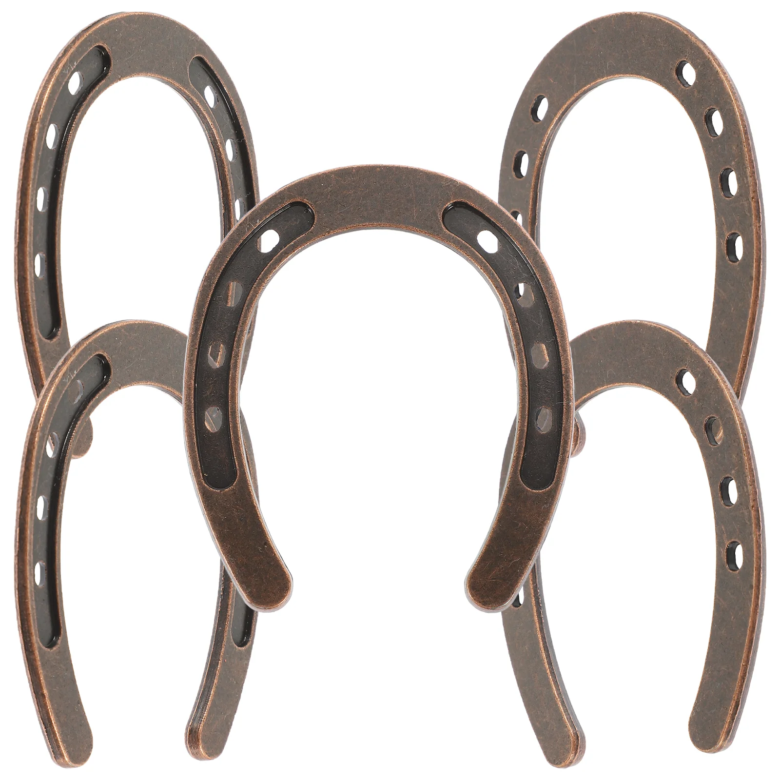 5 Pcs Horseshoe Hanging Decoration Celecbration Wedding Golden Sculptures Zinc Alloy Model 5