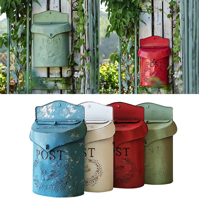 Kültéri Postafiók Vintage Postaszobalapú Falra Szerelhető Fém Levelező Doboz Újságlevél A Kerti Terasz Udvari Dekorációhoz