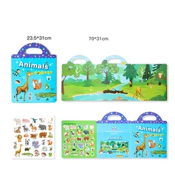 Reusable Cartoon Sticker Activity Book for Kids - Interactive DIY Puzzle Game for Early Learning and Play (Datgo)
