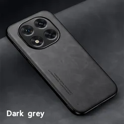 Shockproof Magnetic Case with Protective Skin - Feel Cover for Redmi Note 14 Pro 4G (Dark Grey)