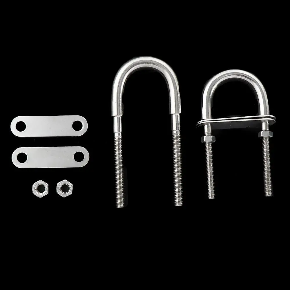 Steel Metal U-bolt Yacht accessories Boat Hardware U-bolt Screw with Nut Screw Pads Rope Rigging Bow Stern Eye