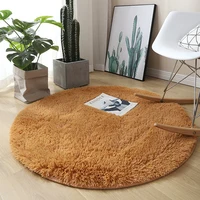 Fluffy Wool Rug Living Room Carpets Faux Fur Round Mat 2