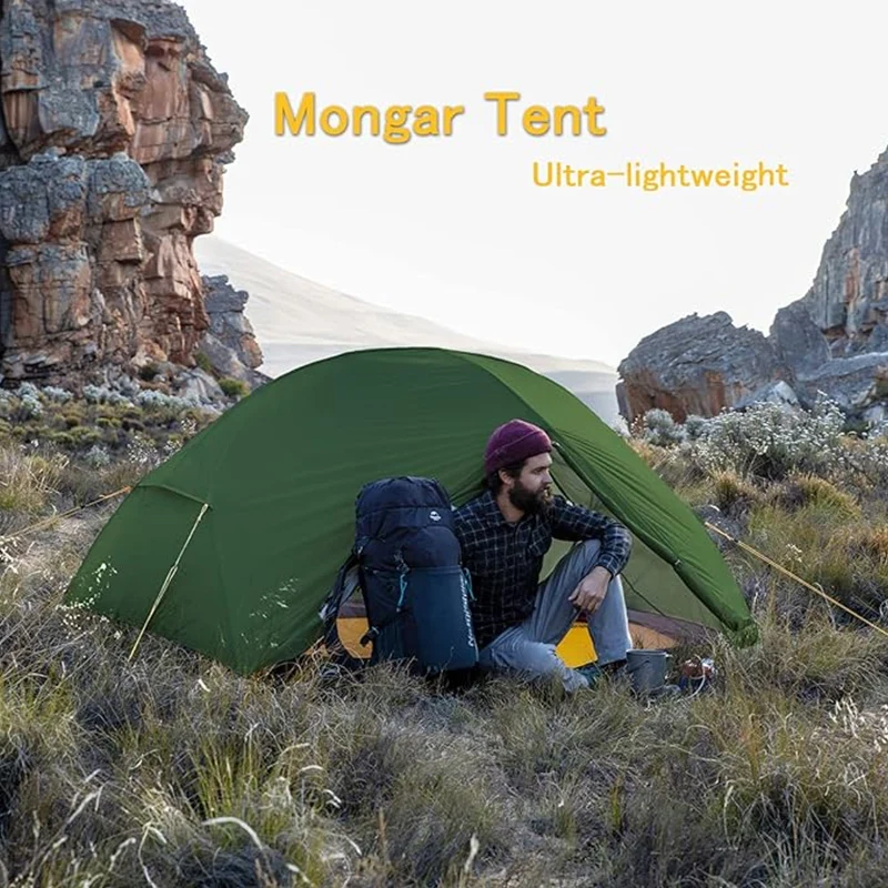 Camping Tent Naturehike Mongar 2 Ultralight Outdoor 3 Season Waterproof 20D Nylon 210T 2 Person