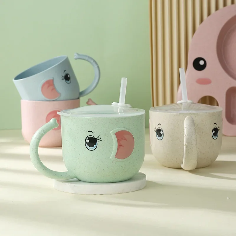 Drinking Cup Baby Feeding Bottle Kids Silicone Sippy Leakproof