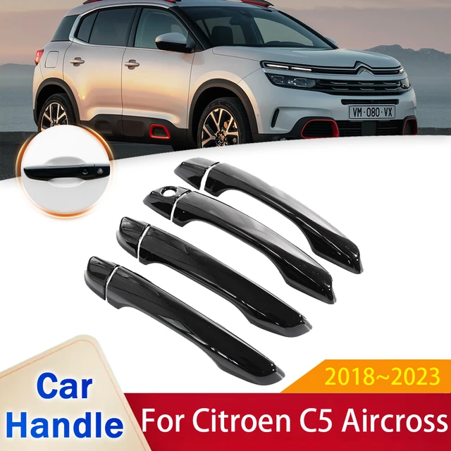 Für Citroen C5 Aircross 2018 2019 2020 2021 2022 2023 Glanz Schwarz Äußere  Türgriff Abdeckung Aufkleber Auto Schutz Zubehör - AliExpress