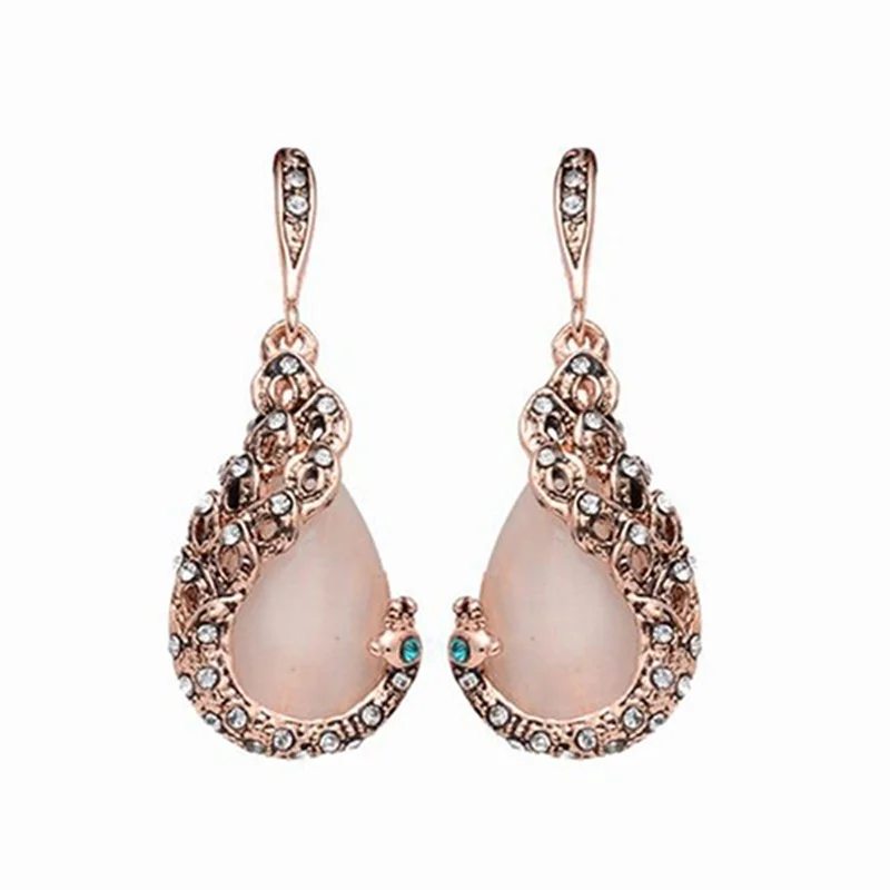 3pcs/set Jewelry Sets Necklace Pendant Earrings Fashion Spiral Shaped Crystal for Hook Earrings Necklace Ear Pendants