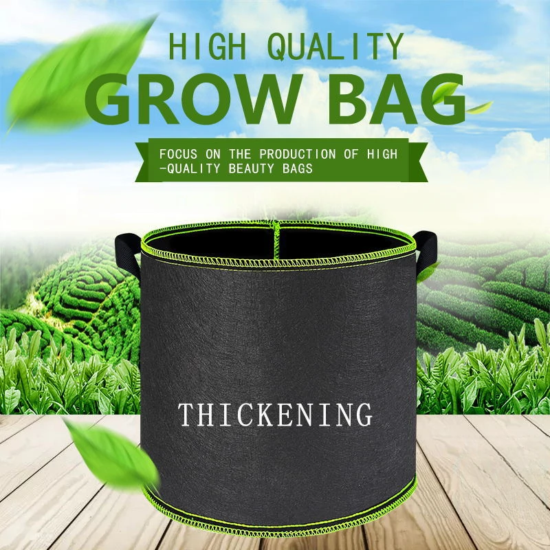Vegetable/Flower/Plant Grow Bags 2/3/5/7/10 Gallon Thickened Non-Woven Grow Bags Aeration Fabric Pots Handles Flower Pot