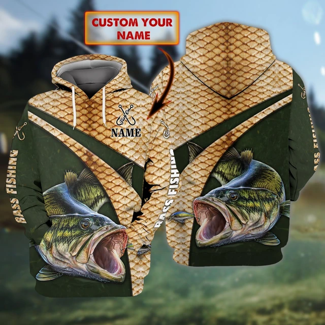 Bass Fishing Personalized Name 3D All Over Print Men's Hoodie & Sweatshirt  Unisex Zip Hoodies Casual Jacket Tracksuits KJ887 - AliExpress