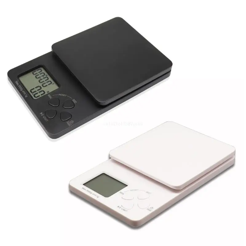 

Coffee Scale with Timer Small Espresso Scale with Timer Espresso Coffee Scale with Timer for Pour Over Coffee 3kg/0.1g Dropship