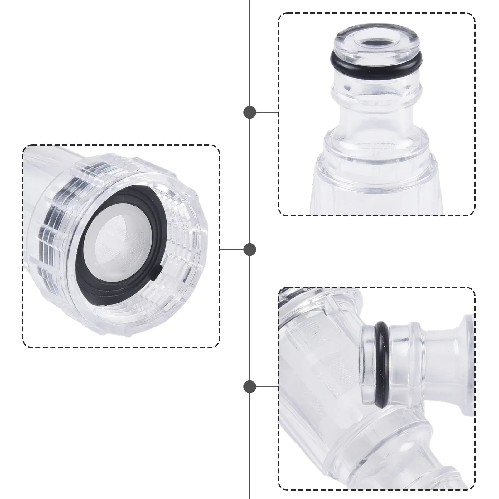 Pressure Washer Hose Adapter 5Pcs/set Car Washer Machine Water Filter Automobile Washing Machine Water Connector For Karcher K2-K7