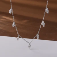 0.3CT Marquise Moissanite Halskjede – 925 Sølv, GRA-sertifisert