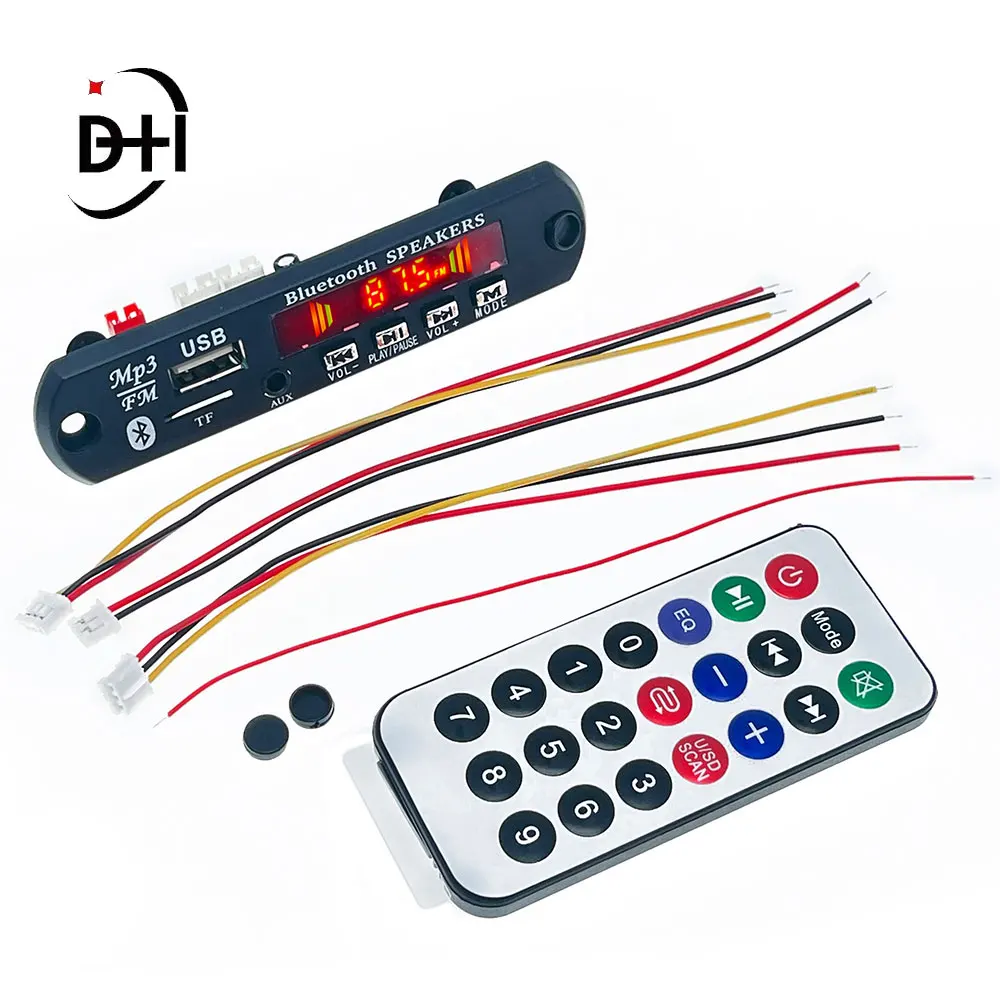 Bluetooth 5.0 Mp3/Wma/Wav/Ape/Flac Decoder Board Car Audio Usb Tf Fm Radio Module Mp3 Bluetooth Music Player