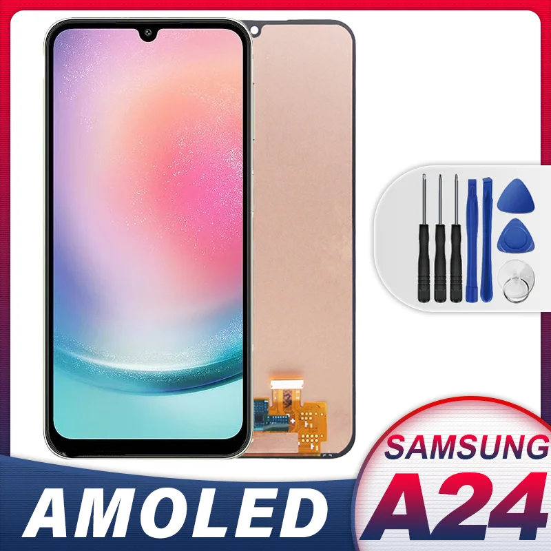 

6.4" Super AMOLED For Samsung Galaxy A24 4G Lcd Display A245F A245M A245N Touch Screen Replacement Digitizer Assembly