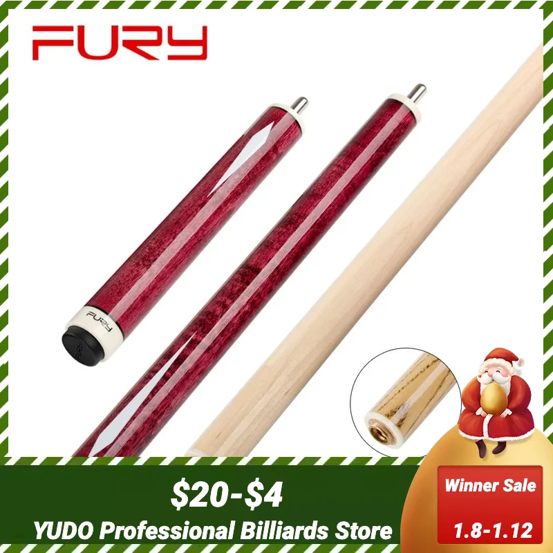 

Фрикционный кий FURY JPS-1/2 бильярда, 3 шт., кленовый вал, 13,8 мм, H5, зеленый стеклянный наконечник из стекловолокна, быстросъемный бильярдный набор
