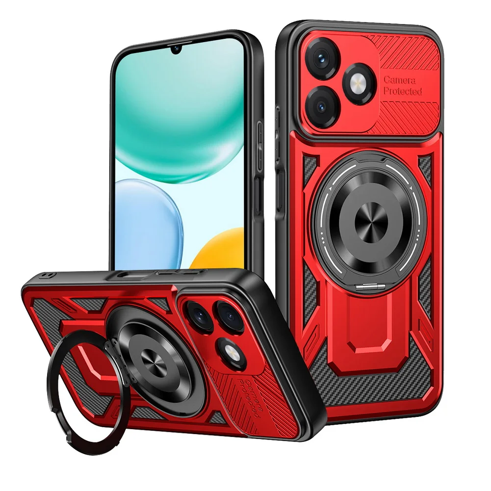 Multi-functional Rotatable Metal Ring Holder Magnetic Case - Protective Cover