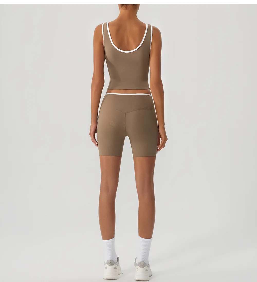 Cross Waist Cycling Shorts Women High Waisted Yoga Pants Leisure Female Gym Workout Sports Shorts Indoor Outdoor Short Leggings 8