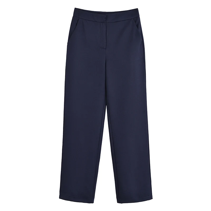 Straight Pants 2 Pieces Sets For Women Fashion Double-Breasted Short Vest Top Trousers Set 2025 New Office Woman Outfits ﻿