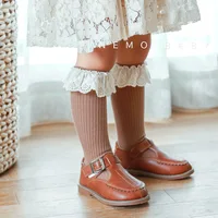 Baby Girls Knee High Socks Long Kids Soft Cotton Lace Stuff Princess Children Sock Ruffle Leg Warmers Cute Girl Socks For 0-8 Y 2
