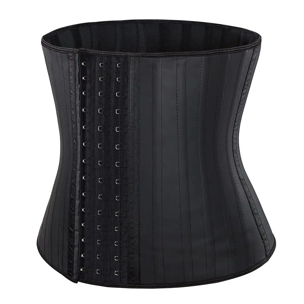 Látex Waist Trainer com Ganchos e Olhos, Cinto Fajas, Cincher, Espartilho Underbust, 25 Ossos De Aço, 29,5 cm