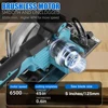 Brushless Circular Saw 125mm Cordless Electric Saw Adjustable Wood Cuttiing Machine Handheld Woodworking Saw for Makita Battery 3