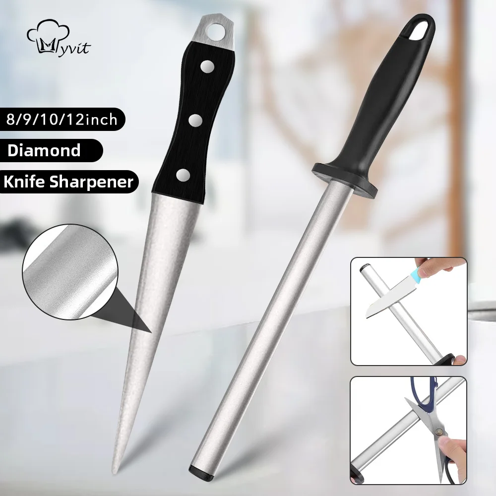 Diamond Knife Sharpener Knife Sharpening Steel Curved Surface for Knife Scissors Honing Whetstone Stone Kitchen Grinding Tool