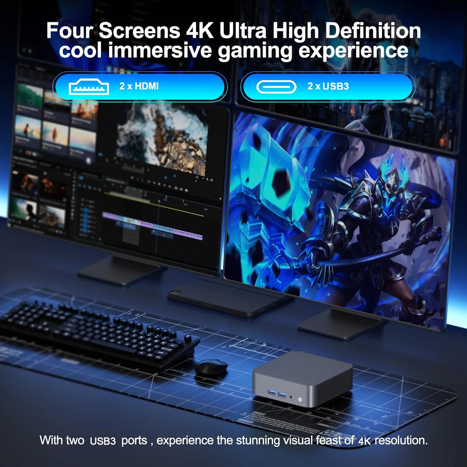 2026 미니 PC 윈도우 11 인텔 코어 i9-10980HK 16GB/32GB 램 1TB/2TB SSD 4K UHD 데스크탑 컴퓨터 WiFi6 BT5.2 지원 게이밍 PC