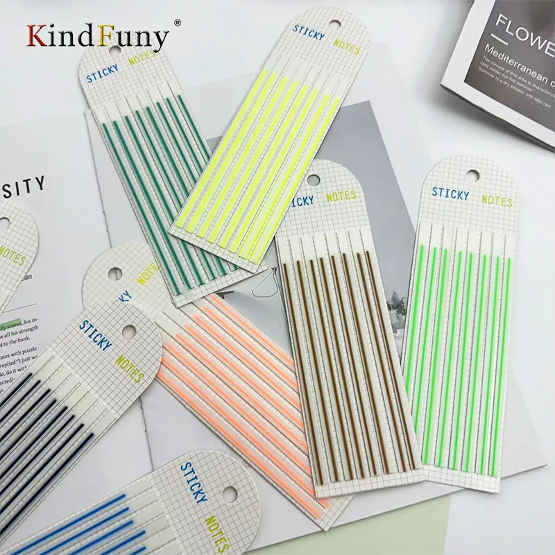 

KindFuny 9 Packs Color Stickers Transparent Fluorescent Index Tabs Flags Sticky Note Bookmark School Office Supplies Stationery