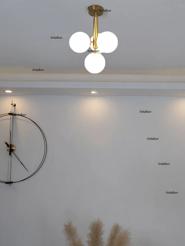 TINLAIBOR Simplicity Acrylic White Ball Ceiling Light G9 Bulbs Aisle Corridor Porch Bedroom Cloakroom Art Ceiling Lamp