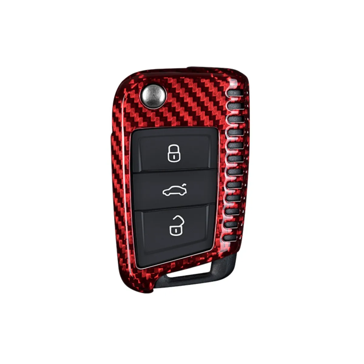 Sleek Carbon Fiber Car Key Case Cover