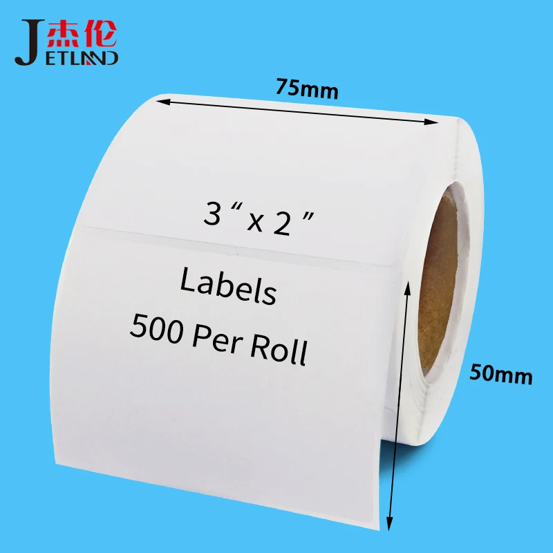Direct Thermal Label Roll 3x1 3x2 Inches for Zebra 2844 Zp-450 Zp-500 Zp-505 Top Coated 1   Barcode Stickers