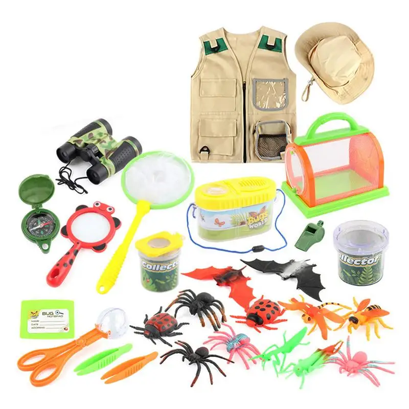 

Kids Explorer Kit 26pcs Adventure Educational Toy Outside Toys For Boys Survival Kit For Kid Kids Adventure Kit For Backyard