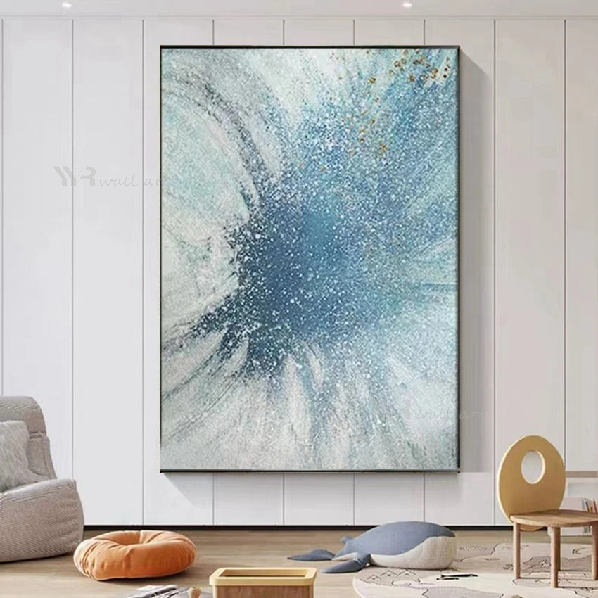 

Nordic Modern Abstract Brilliant Star River Pure Handmade Oil Painting Home Decoration For Bedroom Dining Room Living Room Mural