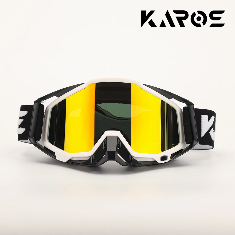 Karos Reitsport-Brille Winddichte Sand-Motorradbrille UV400-Schutz Offroad-Rennbrille für Herren MTB ATV Ski K336 – Detail 2