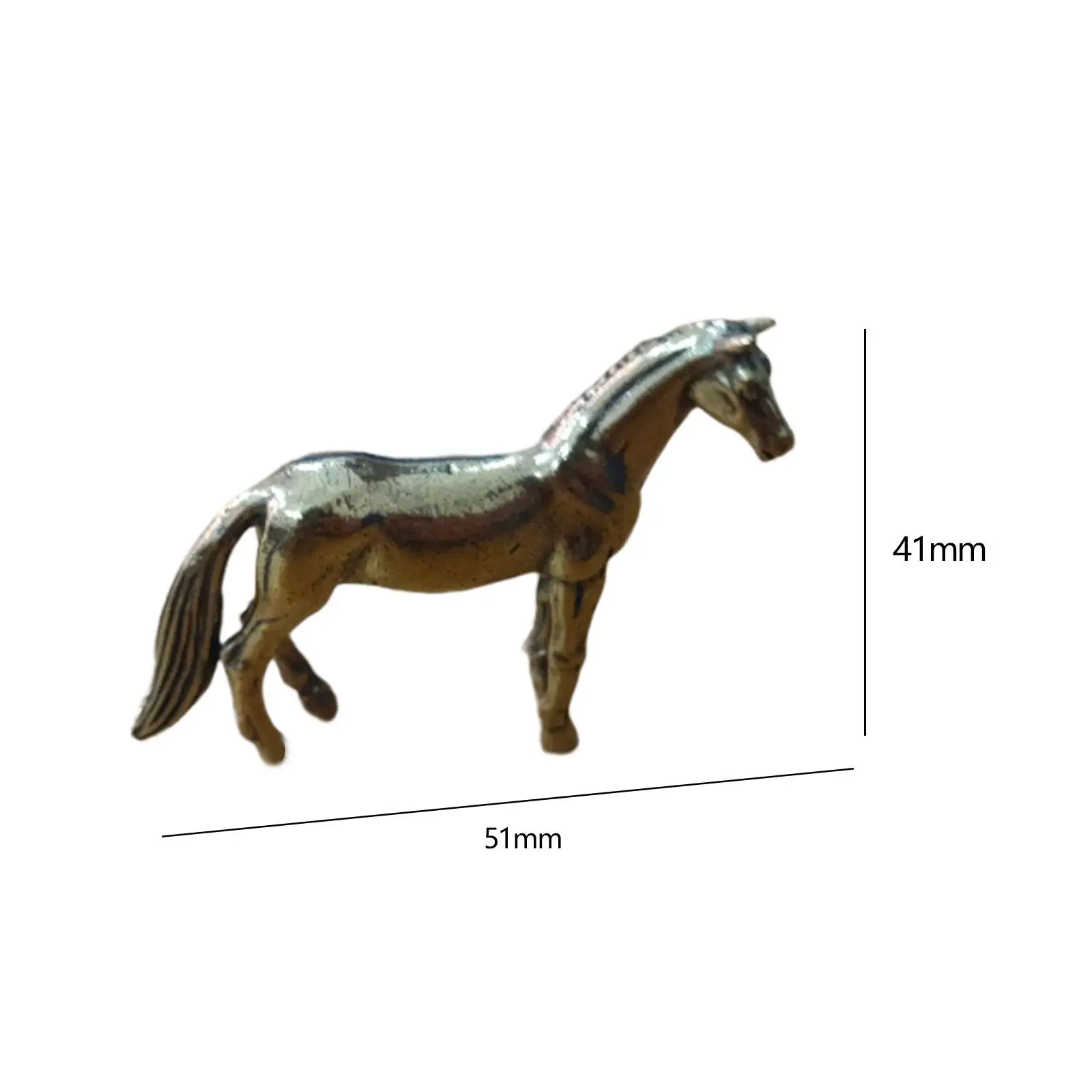 Bronze Standing Horse Statue,Crafts Animal Figurines,Metsl Horse Sculpture for