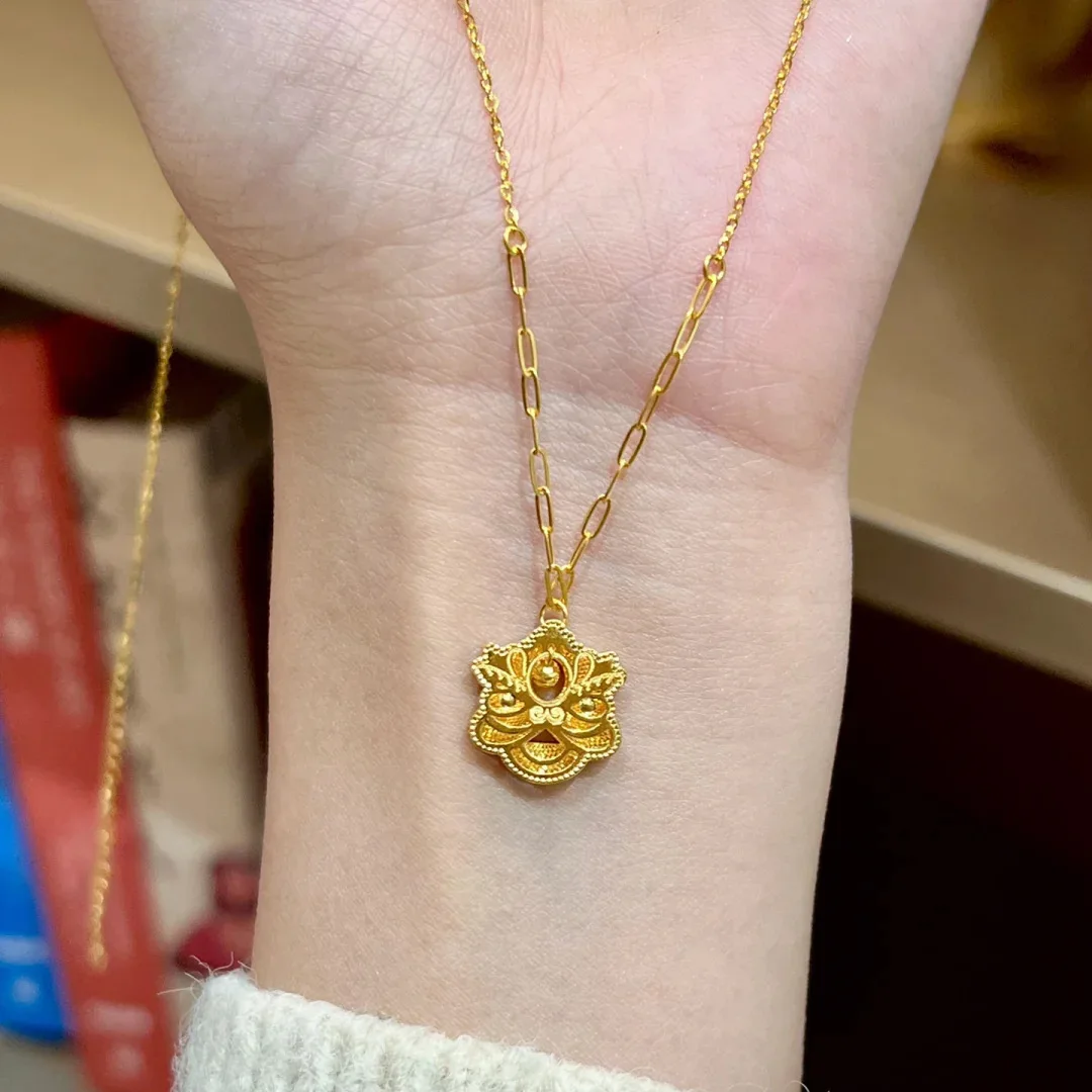 Ethnic Style Design Sense Lion Awakening Necklace Unique Necklace Auspicious Meaning Jewelry New Year's Gift for Friends Gifts