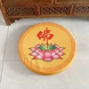 40x5CM Lotus Worship Mat Circular Futon Cushion Flax Printed Futon Meditation Mat coussin fourrure luxe  almohada para silla 1