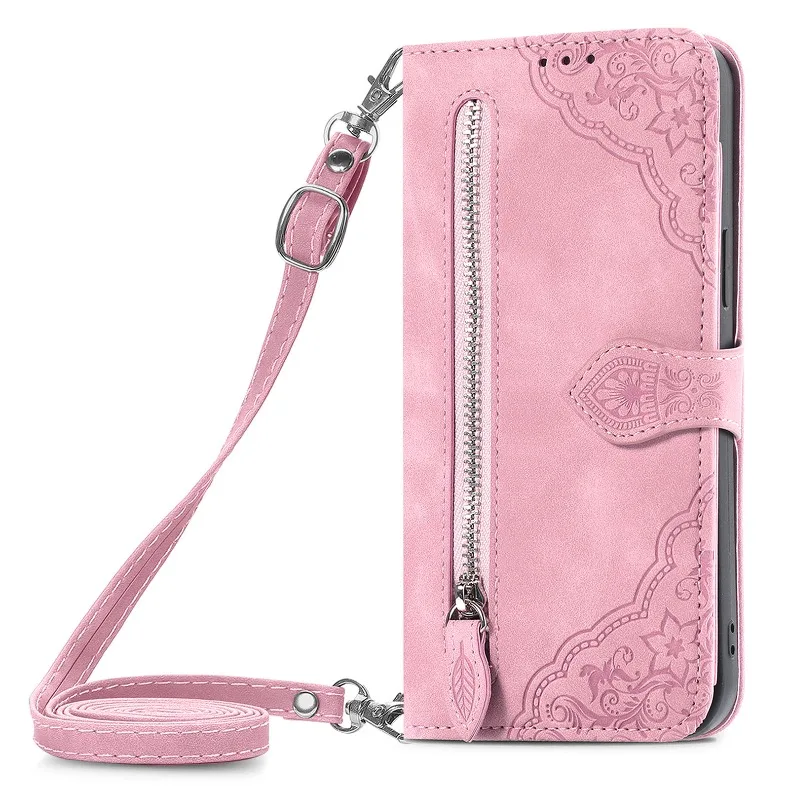 Nova Series Zipper Flip Case Leather Card Wallet Book Cover