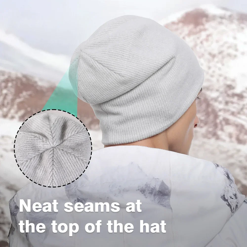 Thermal Beanie Hat Sports Skull Hat Soft Warm Casual for Running Cycling Sleeping Walking Sports Autumn Winter Headwear
