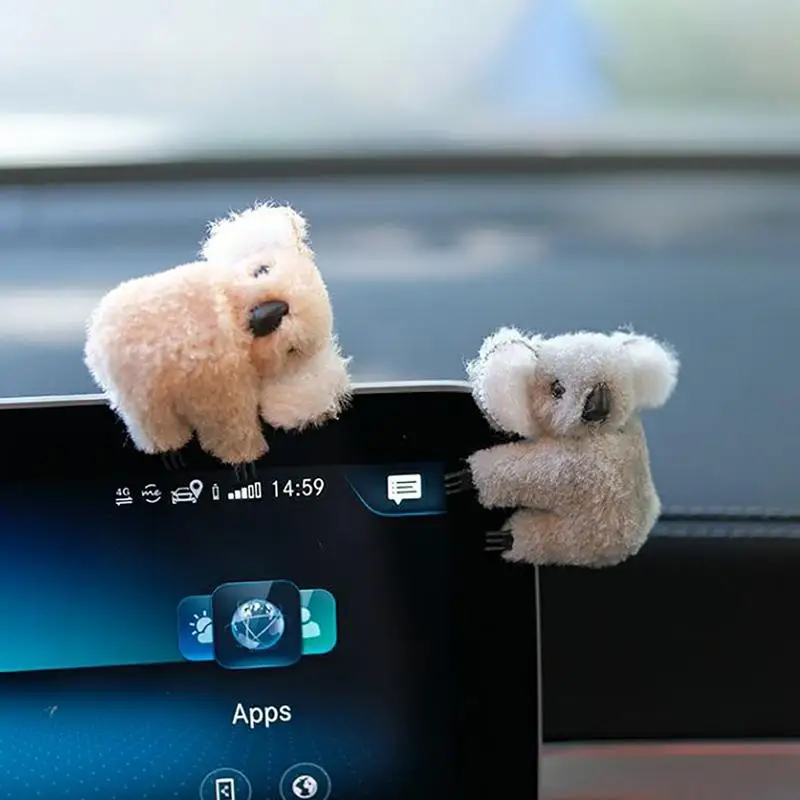 Car Decor Plush Koala Cute Small Koala Plushie Stuffed Animal Car Interior Dashboard Ornament Car Center Console Ornament doll